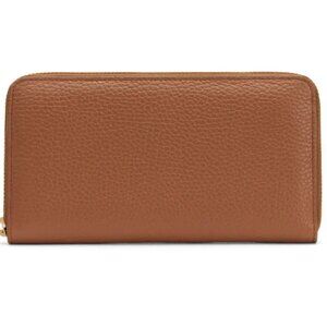 Classic Zip Around Wallet - Caramel/Red